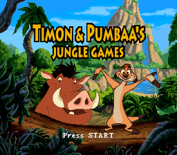Timon & Pumbaa's Jungle Games (Europe) Title Screen